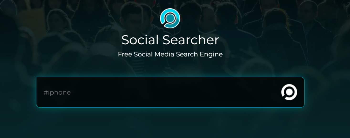 Social Searcher dashboard